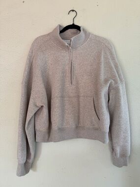 Abercrombie & Fitch Sunday Morning Half- Zip in Oatmeal